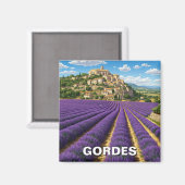 Gordes France Travel Lavender Magneet (Voorkant / Achterkant)