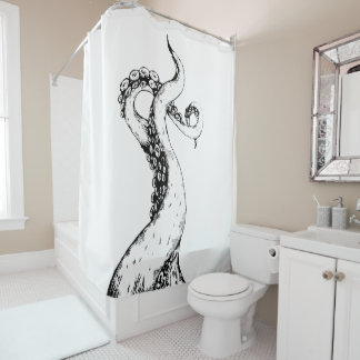 gordijn met octopus tentakels voor onder de douche