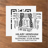 Gordijnen en lijnvierkant Visitekaartje