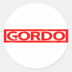 Gordo Stamp Ronde Sticker
