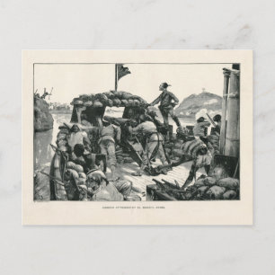 Gordon aangevallen door de Arabieren Vintage van E Briefkaart