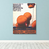 Gordon Bennett Hot-Air Ballonras Poster Canvas Afdruk (Insitu (Houten vloer))