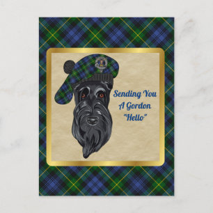 Gordon Clan Badge & Carte Postale Tartan