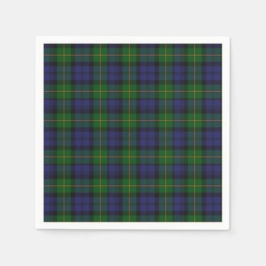 Gordon Clan Tartan Plaid Papieren servetten (Voorkant)