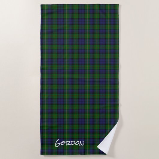 Gordon Clan Tartan Pset Beach Towel Strandlaken (Voorkant)