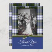 Gordon Dress Plaid Huwelijksfoto Dank u kaart (Voorkant / Achterkant)