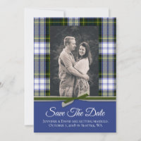 Gordon Dress Plaid Huwelijkskaart 'Save the Date'