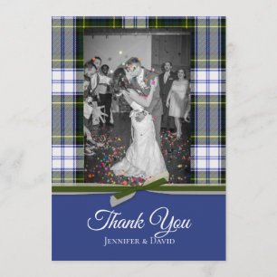Gordon Dress Plaid Mariage photo Carte de remercie