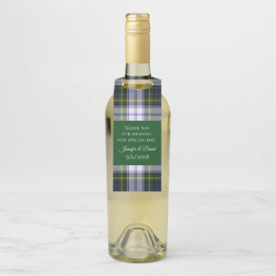 Gordon Dress Plaid Wijnglas Favor Tag Flessenhanger