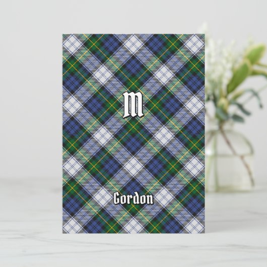 Gordon Dress Tartan Invitation Kaart (Staand voorkant)