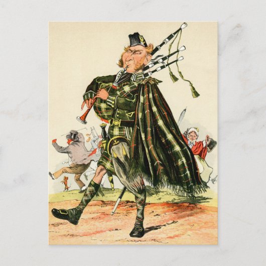 Gordon Highlanders - Piper Briefkaart (Voorkant)