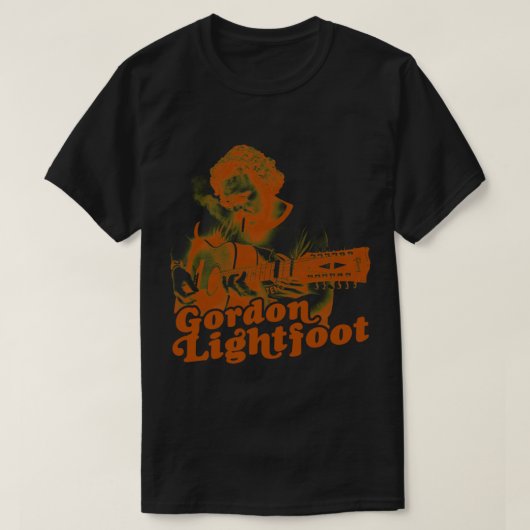 Gordon Lightfoot )( Retro Folk Rock Icon Classic T-shirt (Design voorkant)