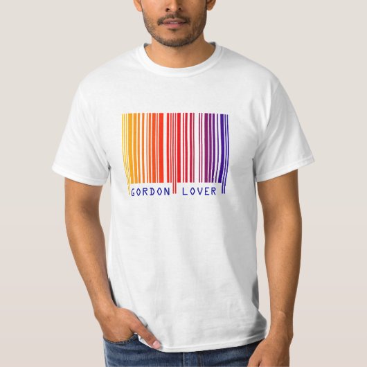 "GORDON LOVER" gekleurde Barcode T-Shirt (Voorkant)