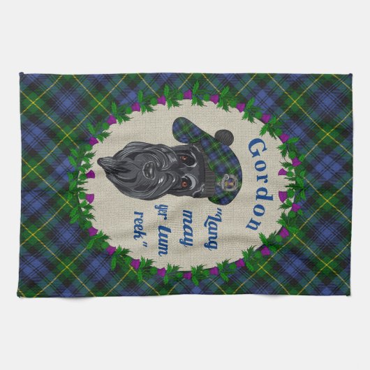 Gordon Scottie Dog Kitchen Towel Theedoek (Horizontaal)