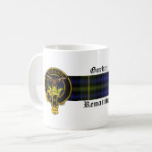 Gordon Scottish crest and Tartan mok (Voorkant links)