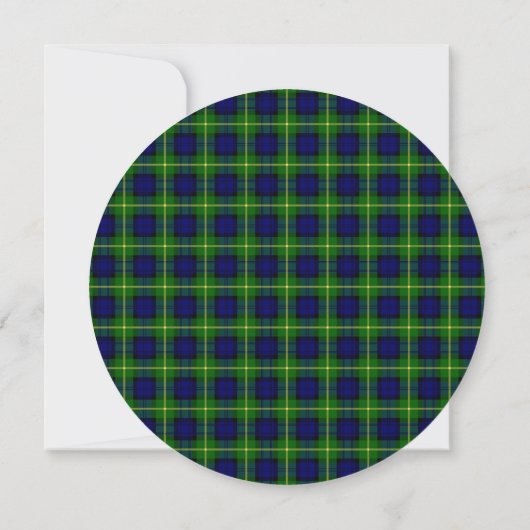 Gordon Scottish Mariage Round Invitation (Dos)