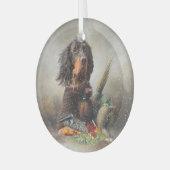 Gordon Setter art Glas Ornament (Voorkant links)