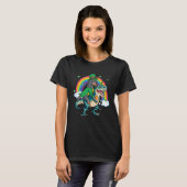 Gordon Setter Beer Dino Rex Horn Rainbow T-shirt (Voorkant volledig)