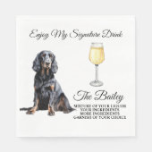 Gordon Setter bruiloft handtekening Drink servette Servet (Voorkant)