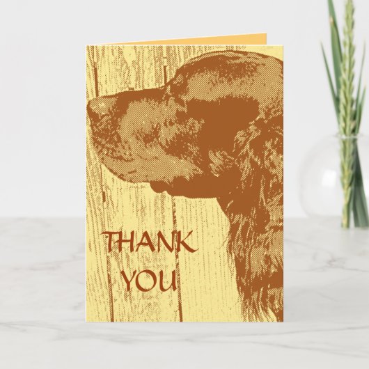 Gordon Setter Carte de note Merci (Devant)