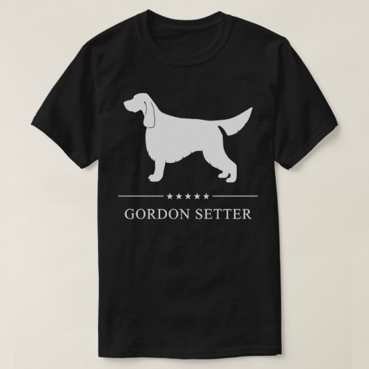 Gordon Setter Chien Blanc Silhouette Pullover (Design devant)