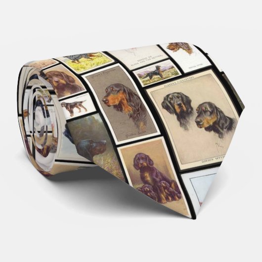 Gordon Setter Cigarette Card Cravate pour hommes (Roulé)