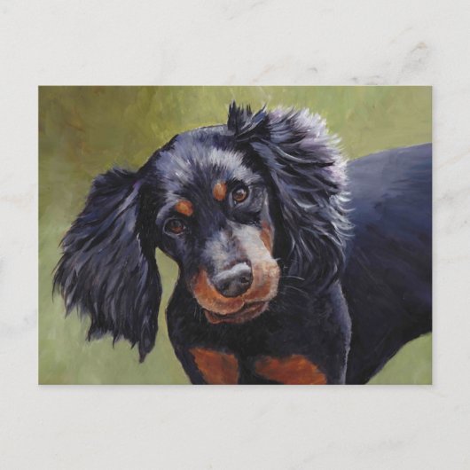 Gordon Setter Dog Art Briefkaart (Voorkant)