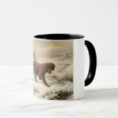 Gordon Setter Dog in een Sneeuwwitje Winter Landsc Mok (Voorkant rechts)