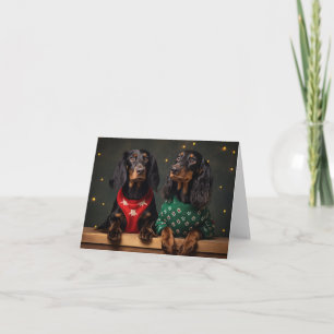 Gordon Setter Dogs Kerst Kaart