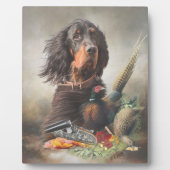 Gordon Setter , Duck jagende Plaque Fotoplaat (Voorkant)