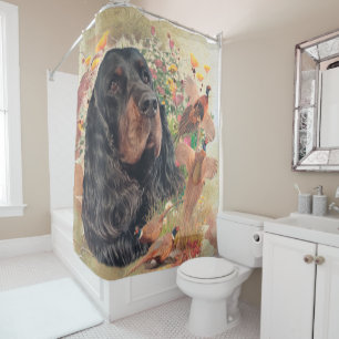 Gordon Setter, Duck Jager Tapestry Poster Throw Douchegordijn