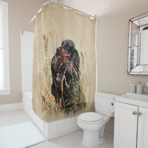 Gordon Setter, Duck Jager Tapestry Poster Throw Douchegordijn