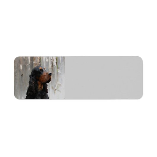 Gordon Setter Étiquette en chef peint (Devant)