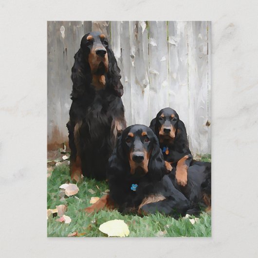 Gordon Setter Generations Painting Briefkaart (Voorkant)