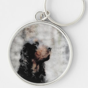 Gordon Setter Grunge Sleutelhanger