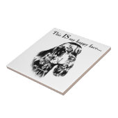 Gordon Setter Happy Face Tegeltje (Zijkant)