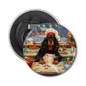 Gordon Setter Holiday Baking: Feestelijke Kerst Button Flesopener (Voorkant)