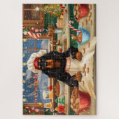 Gordon Setter Holiday Baking: Feestelijke Kerst Legpuzzel (Verticaal)