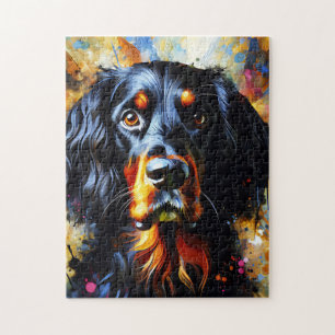 Gordon Setter Hond Acrylprint Kleurrijk Legpuzzel