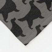 Gordon Setter Hondenras Silhouettes Pattern Fleece Deken (Hoek)