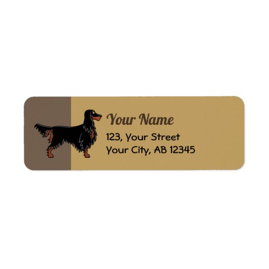 Gordon Setter Icon Label (Voorkant)