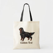 Gordon Setter Illustration Canvas tas (Voorkant)