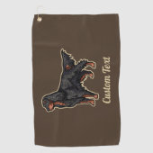 Gordon Setter Illustration Golf Towel Golfhanddoek (Voorkant)
