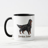 Gordon Setter Illustration Mug (Gauche)