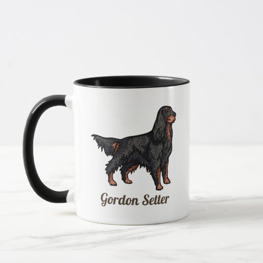 Gordon Setter Illustration Mug (Gauche)