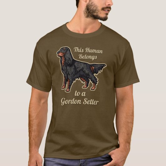 Gordon Setter Illustration T-Shirt (Voorkant)