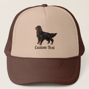 Gordon Setter Illustration Trucker Hat Trucker Pet