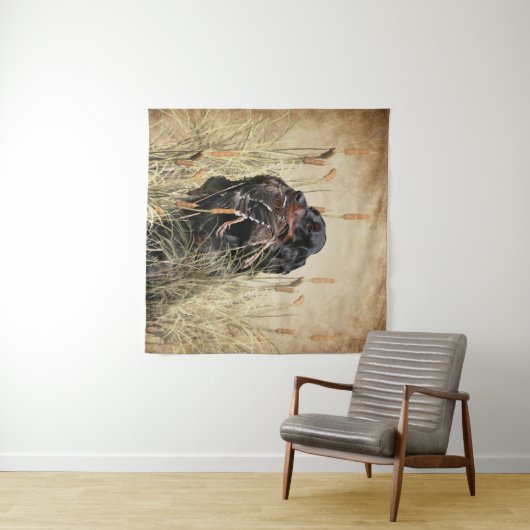 Gordon Setter , jacht op Duck Wandkleed (In Situ (horizontaal))