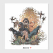 Gordon Setter, jachtseizoen Sticker (Vel)