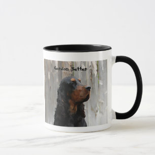 Gordon Setter Kop Schilderij op een Keramische Mok